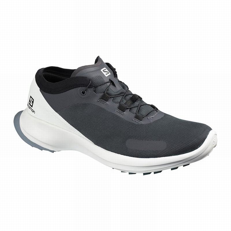 SALOMON UK SENSE FEEL - Mens Trail Running Shoes Black/White,SFNY03814